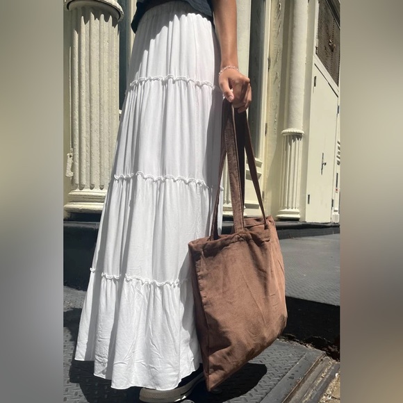 Brandy melville brown corduroy tote bag - Picture 2 of 3